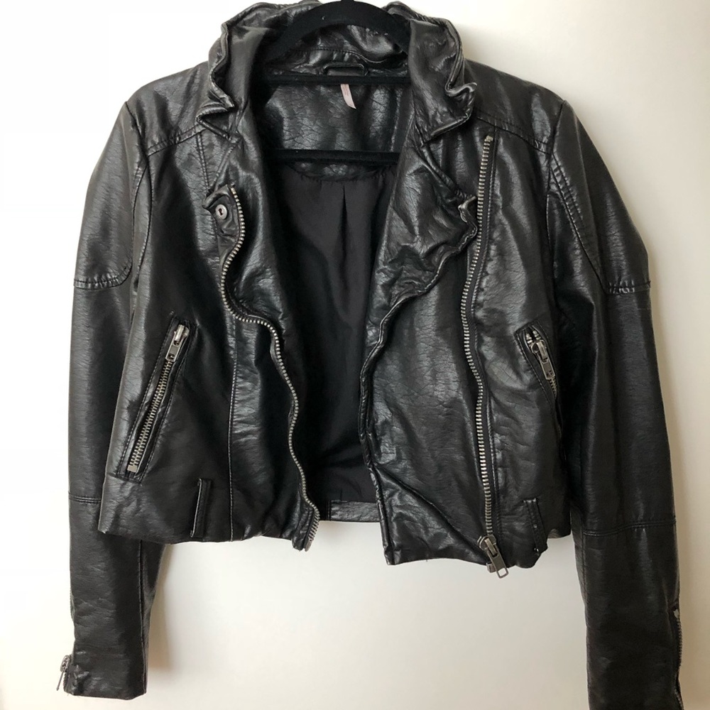 Faux leather jacket